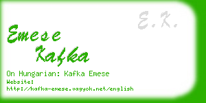 emese kafka business card